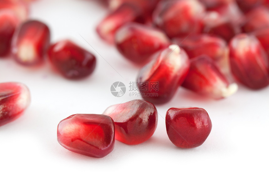 石榴红色白色水果气候甜点宏观食物热带果汁厨房图片