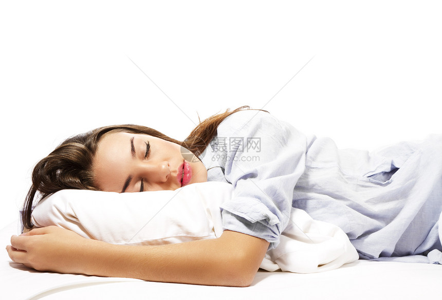 美丽的睡美睡着的女士图片