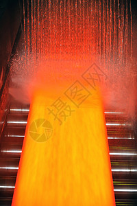 反击冷却热钢板库存炼铁金属射线同心线圈植物机器工业制造业背景