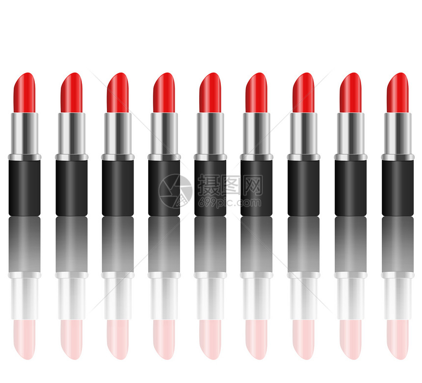 唇膏魅力配件配饰白色优雅口红红色水平黑色女性图片
