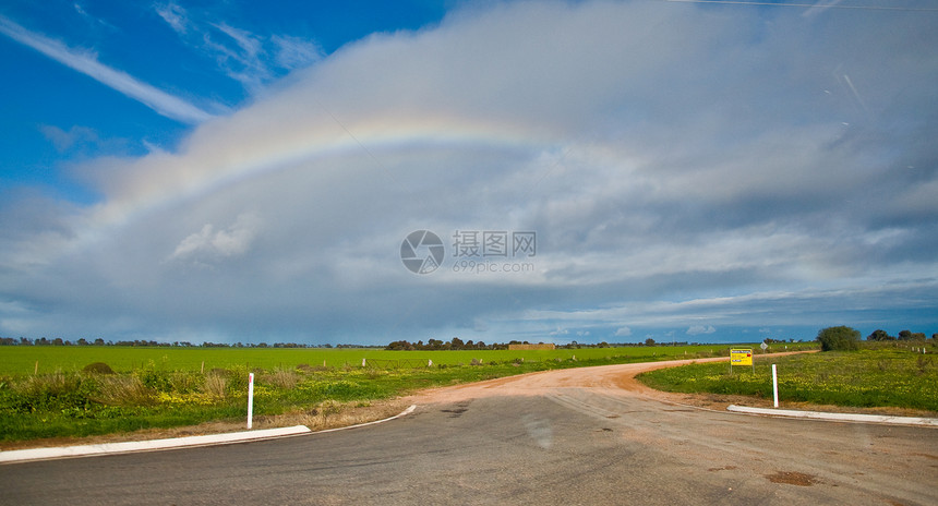 彩虹橙子风景图片