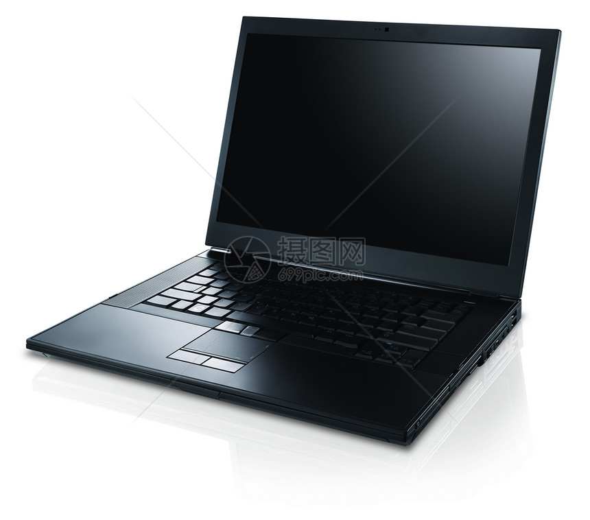 白上孤立的黑网书展示工作室键盘机动性办公室商业互联网插图技术电脑图片