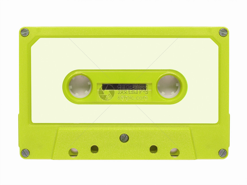 磁带盒立体声白色音乐磁带记录技术空白电子产品艺术绿色图片