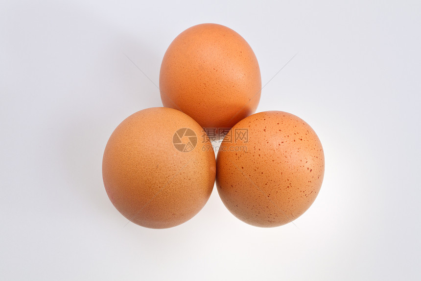 三个鸡蛋顶视图图片