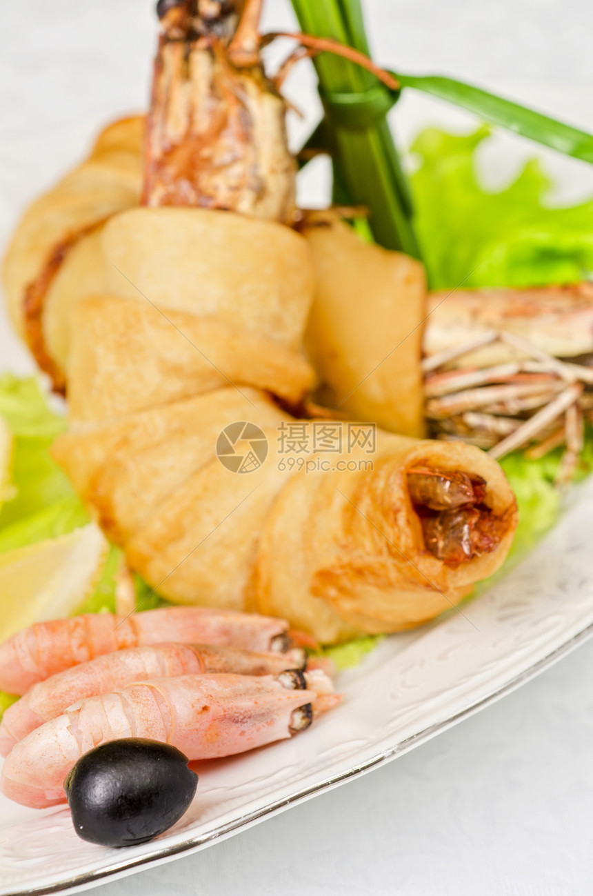 虾虾碗营养市场食物甲壳尾巴菜单柠檬国王盘子饮食图片