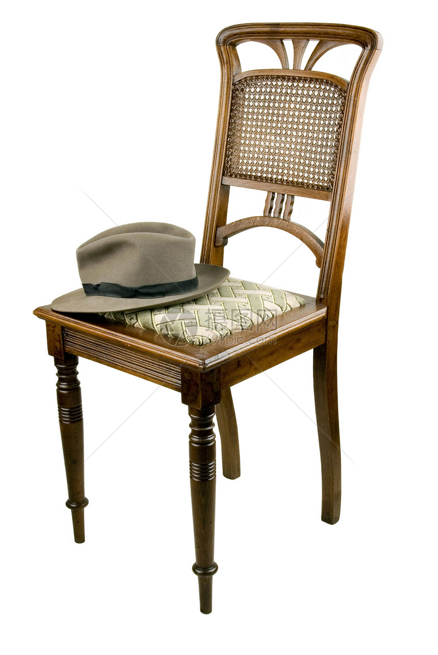 旧椅子休息帽子座位家具图片