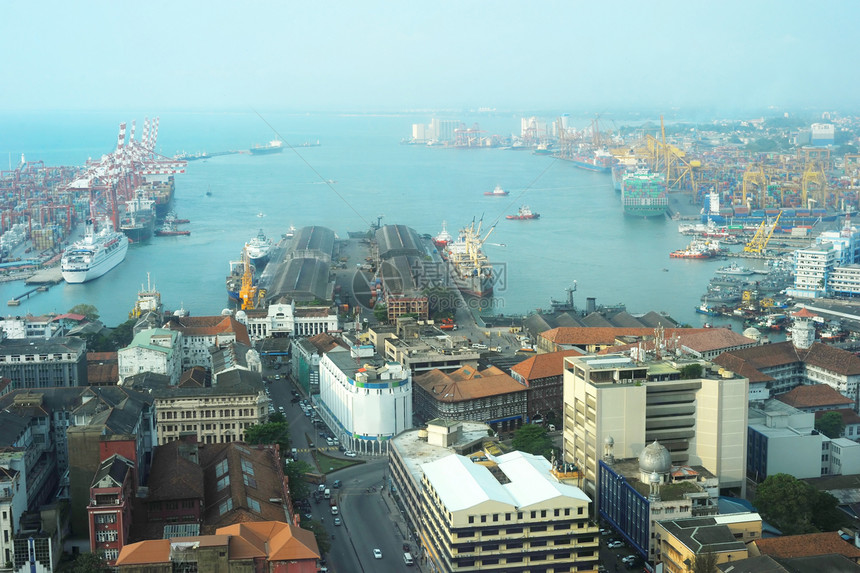 科伦坡港的视图图片