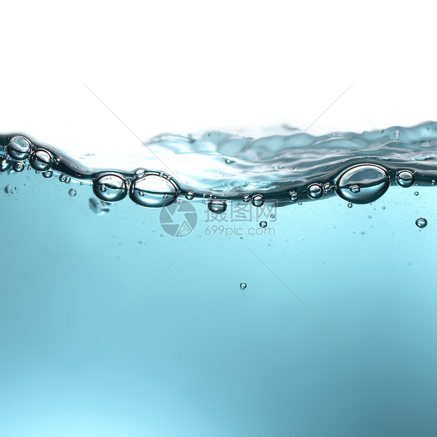 带泡沫的淡水速度温泉蓝色墙纸洁净液体波纹药品宏观卫生图片