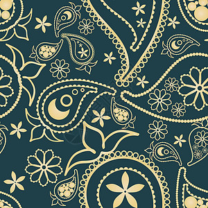 Paisley 模式装饰线稿风格插图墙纸美丽蕾丝装饰品庆典打印背景图片