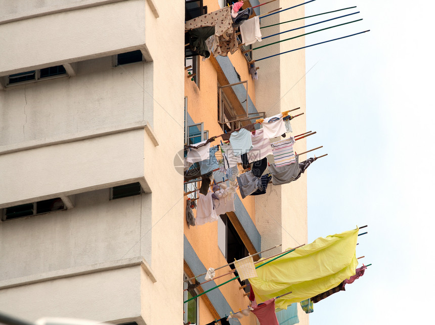 窗户洗衣干燥 新加坡衬衫毛巾两极裤子亚麻公寓烘干城市生活住宅图片