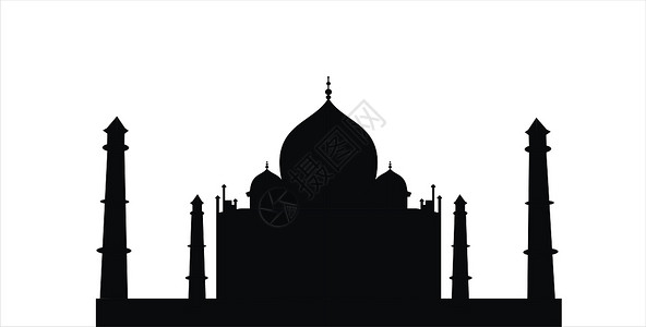 Taj Mahal马哈尔建筑学旅行黑色吸引力世界背景图片