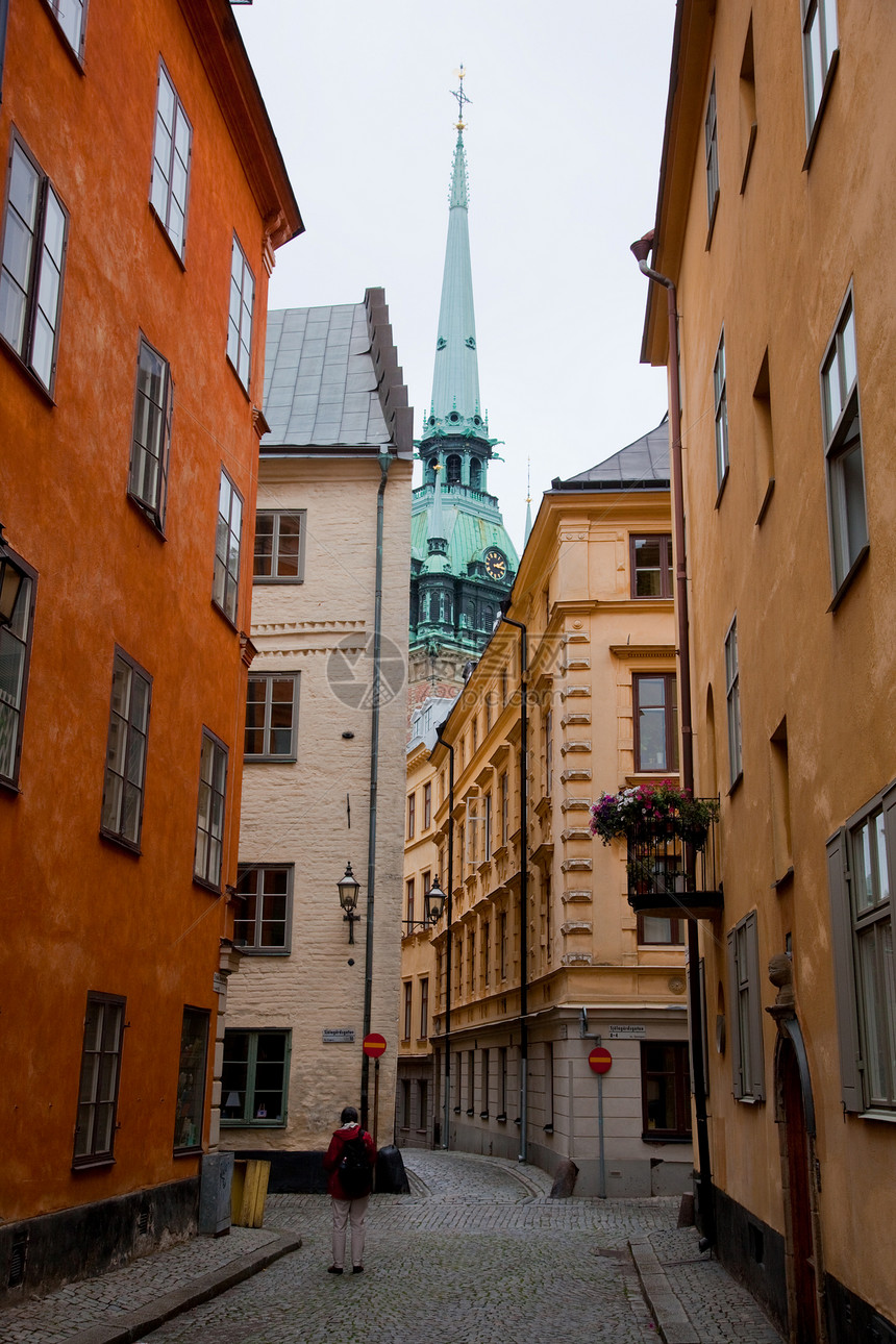 瑞典斯德哥尔摩 旧城的建筑工程区城市中心旅游房子建筑地标鹅卵石首都建筑学街道图片