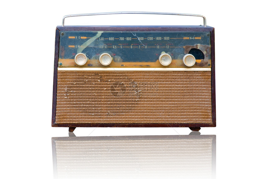 古代传统无线电台晶体管短波网格频道金子调频娱乐拨号扬声器乡愁图片