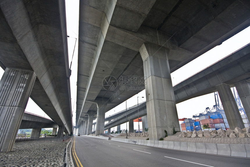 桥下 城市风景运输沥青车库柱子交通景观街道水泥旅行建筑图片