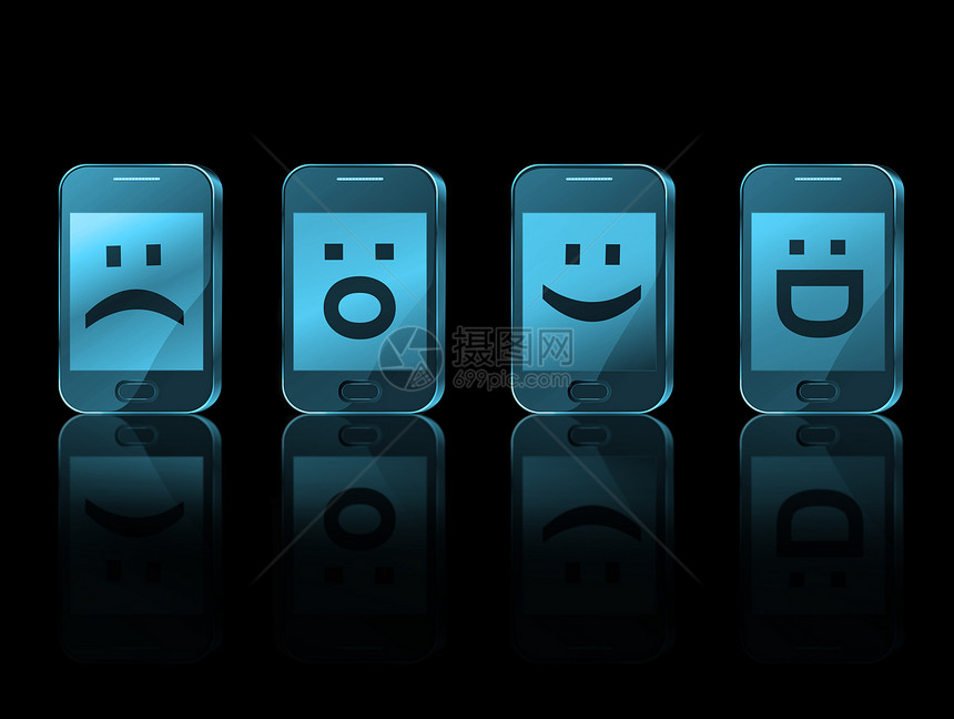15 电信概念互联网消息插图幸福技术情感屏幕细胞手机电话图片