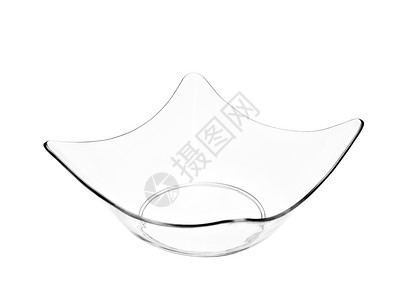 孤立的空玻璃碗桌子餐具盘子厨具陶器服务餐厅玻璃厨房商品背景图片