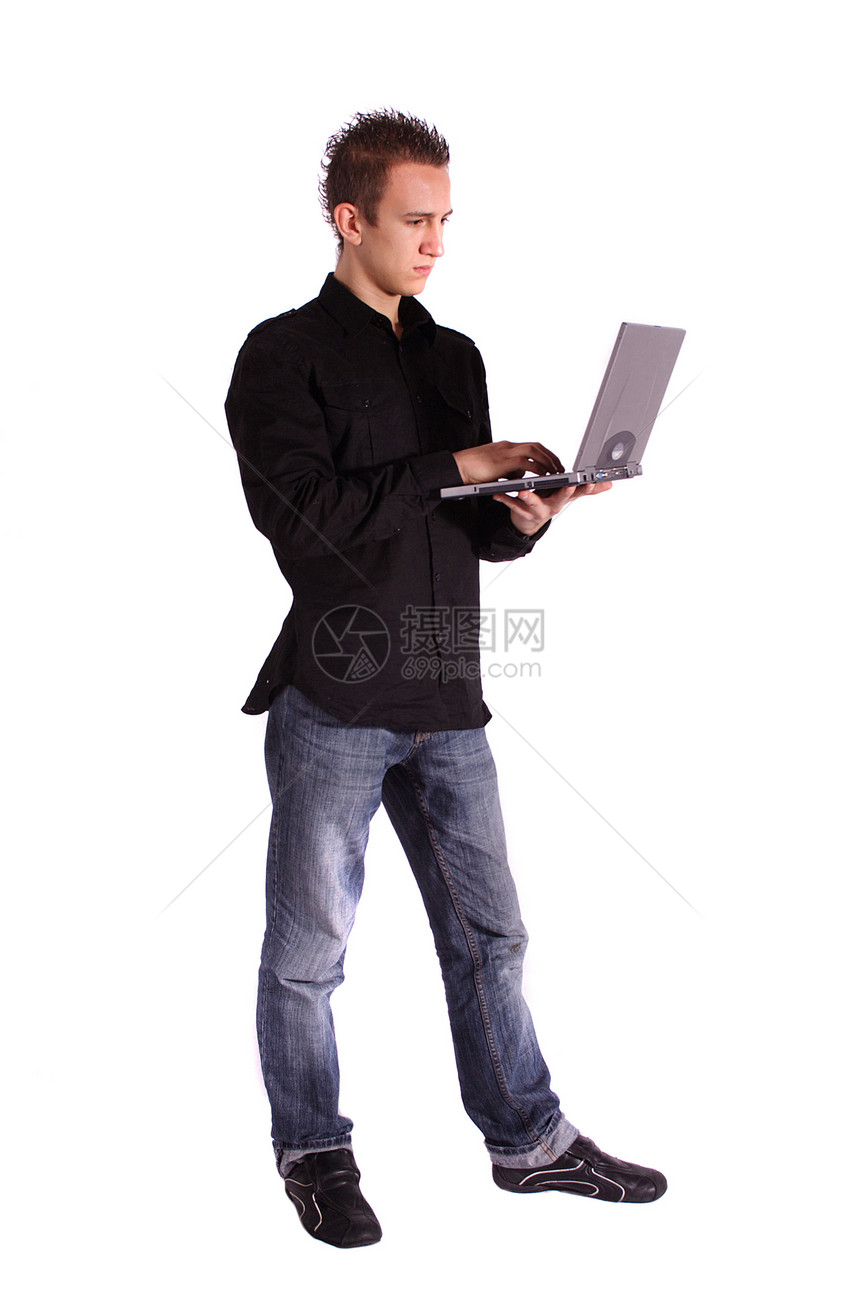互联网的冲冲全世界笔记本男生电脑网络冲浪局域网衬衫怪人乞丐图片