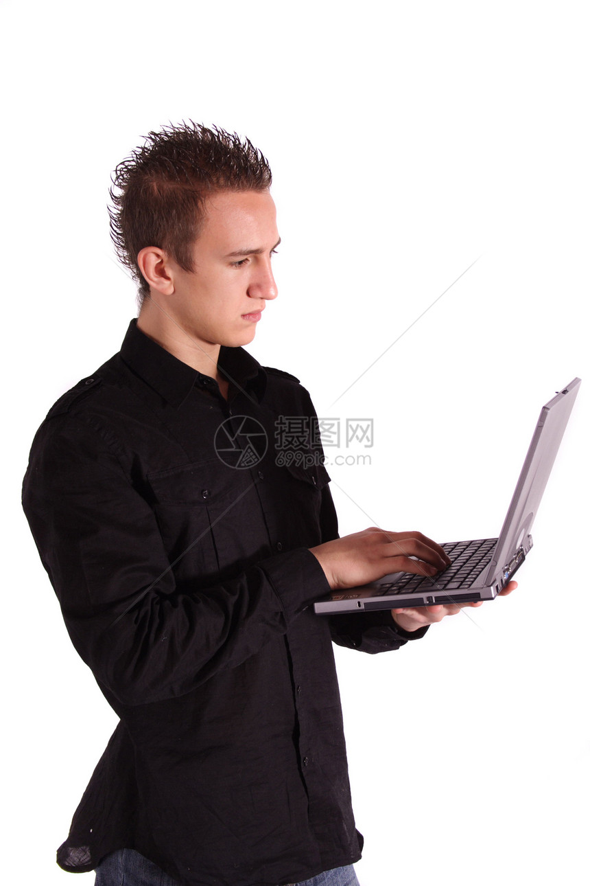互联网的冲冲少年男生白色黑色全世界网络后代局域网冲浪衬衫图片