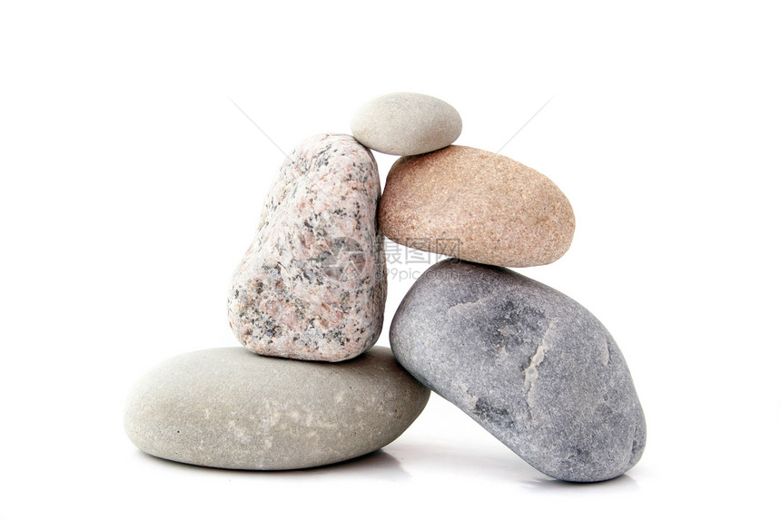 平衡兼顾石头白色岩石风险业力砾石卵石图片