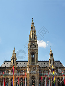 维也纳市政厅拉图斯传统城市旅游大厅建筑学历史性地标纪念碑旅行建筑背景图片