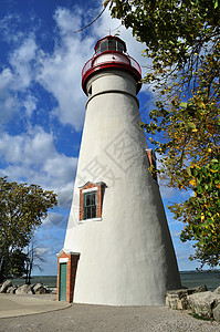 Marblehead 灯塔  俄亥俄州航海背景图片