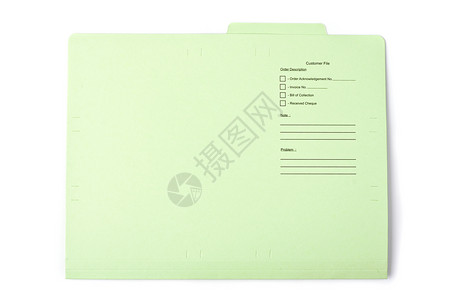 客户档案绿色文件夹商业文档组织办公室文书场地数据客户贮存页数背景
