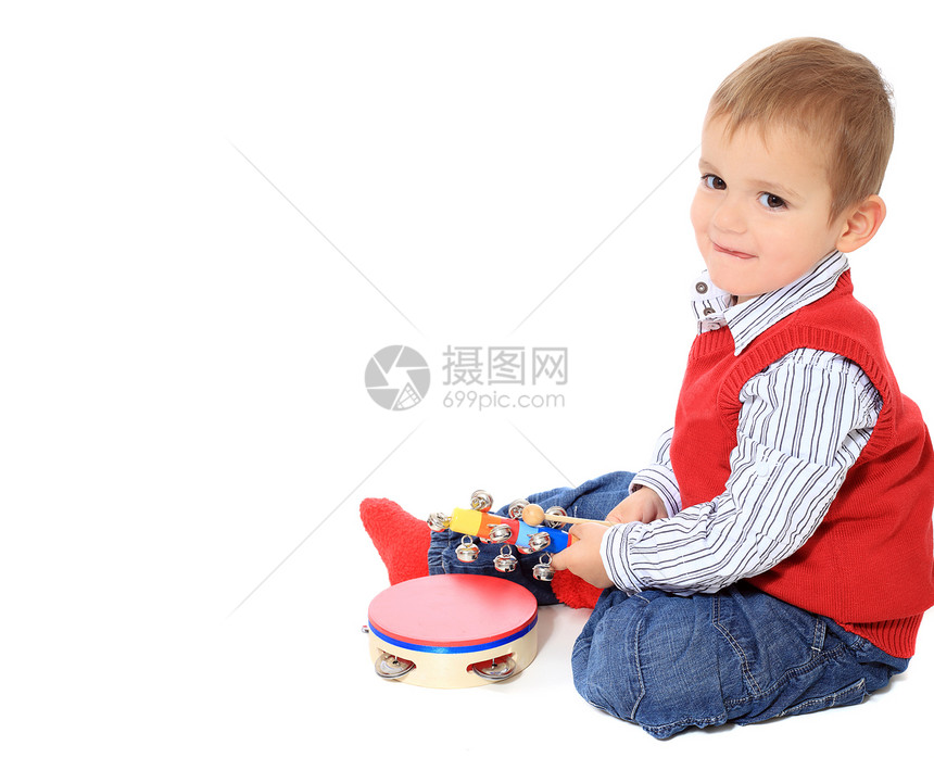 音乐婴儿玩物小男孩童年白色儿童玩具婴儿期后代乐器图片