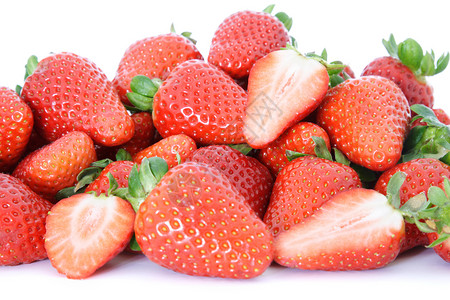 草莓白色营养水果食物健康维生素饮食背景图片