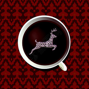热巧克力早餐插图饮料横幅甜点酒吧杯子液体餐厅咖啡背景图片