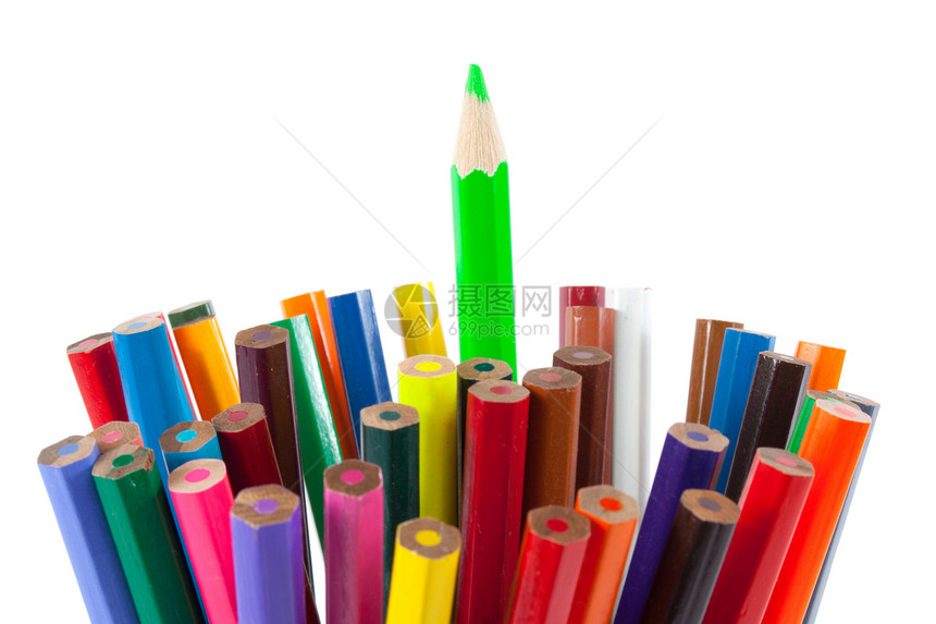 彩色铅笔工具团体蜡笔教育学习想像力绘画艺术家礼物木头图片