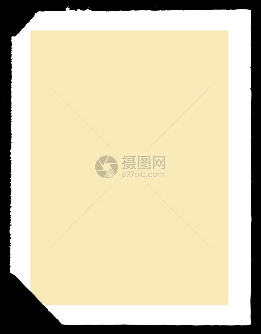 白色背景的装饰框架照片裂痕收藏纸板边缘回忆专辑正方形棕褐色历史图片