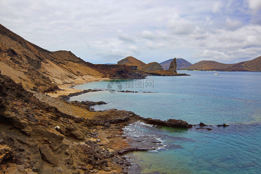 巴托洛梅岛加拉帕戈斯公园旅行风景假期国家海洋场景蓝色火山海滩图片