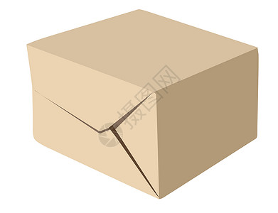 白背景 矢量图解的纸包卡通片插图盒子磁带邮件包装夹子纸盒黄色绘画背景