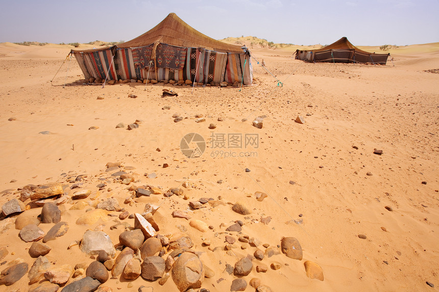 沙漠营地帐篷假期小屋房子旅行贫困天空沙丘住宅图片