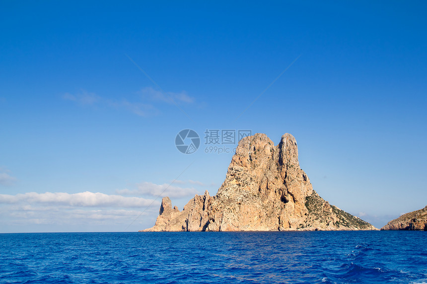 Es Vedra岛地中海南部假期派对天空蓝色旅游旅行太阳天堂小岛观光图片