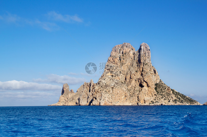 Es Vedra岛地中海南部胰岛波浪海岸旅游假期海滩蓝色小岛派对海洋图片