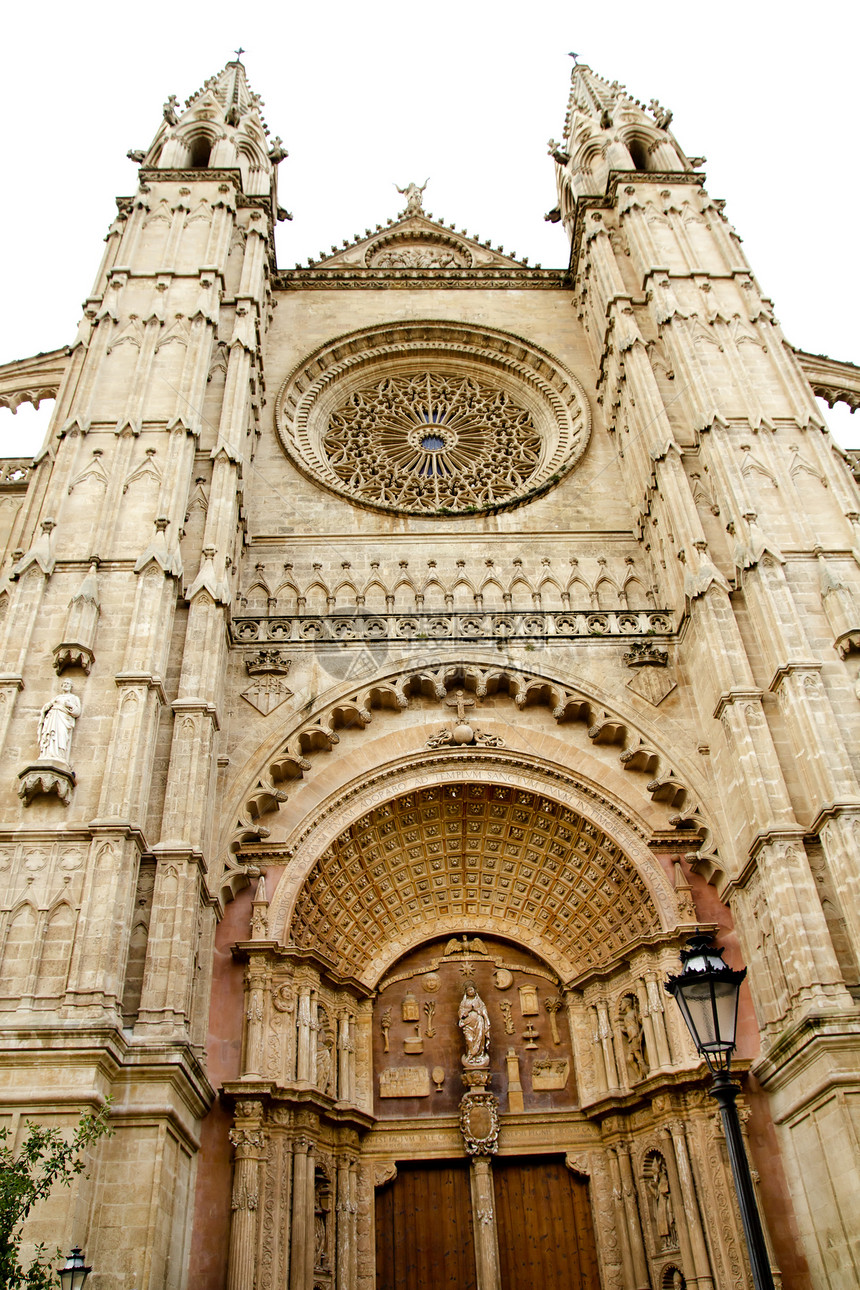 Majorca主门大教堂 帕尔马德马洛卡入口拱门历史旅行教会栅栏假期艺术建筑建筑学图片