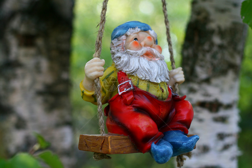 花园矮人童话男人乐趣草地雕像侏儒微笑风化制品陶器图片