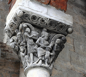 大卫王罗马内斯克大教堂城市章节旅行柱子地标村庄石头建筑石工宗教背景