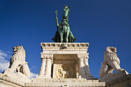 匈牙利 布达佩斯旅游旅行纪念碑城市假期狮子高清图片