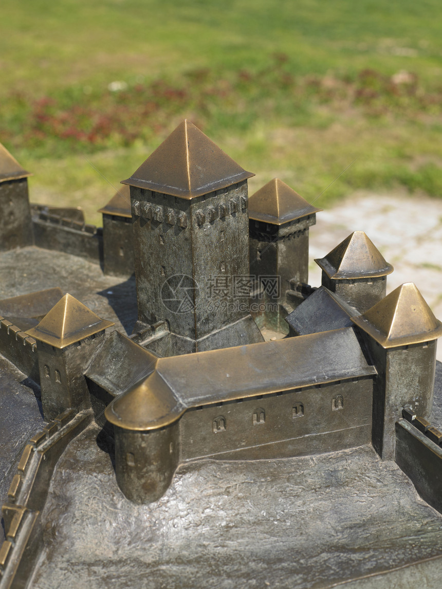 塞尔维亚Kalemegdan的贝尔格莱德堡垒模型城市防御城堡爬坡吸引力历史建筑学绿色建筑地标图片