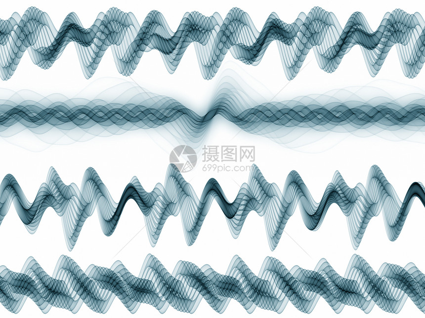 声音波音乐蓝绿色白色溪流墙纸海浪示波器正弦波技术图片