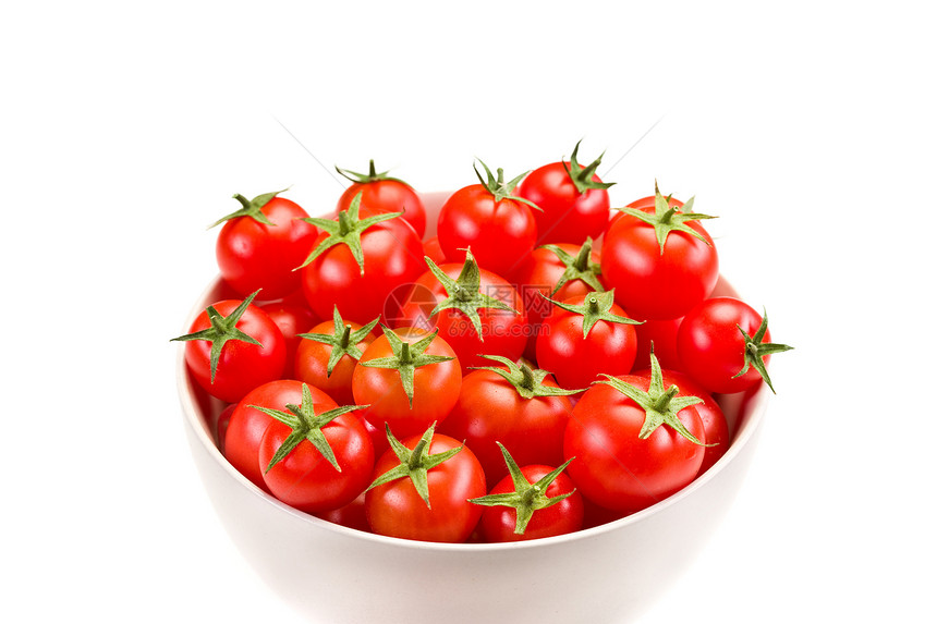 白碗里的番茄红色活力宏观白色食物有机食品蔬菜照片沙拉西红柿图片