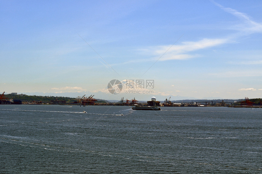 西雅图海岸线建筑建筑物城市天空天际图片