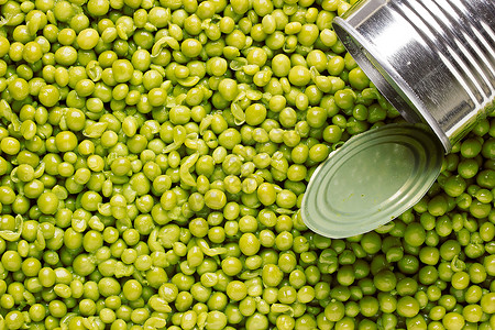 绿色青豆包装罐装产品饮食装罐商品小吃宏观美食营养背景图片