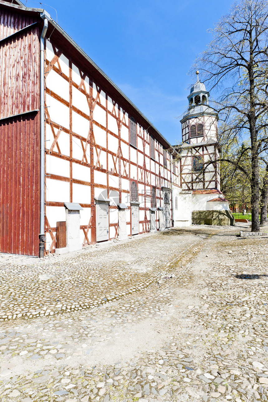 波兰西里西亚贾沃尔的木制教堂世界历史性景点旅行教会建筑建筑学位置木结构历史图片
