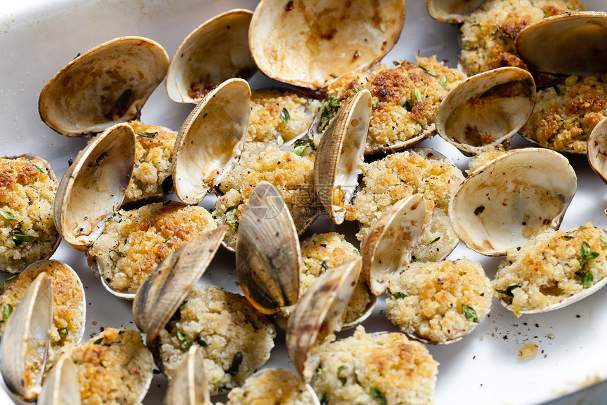 烤面包卷食物营养盘子美食静物海鲜贝壳图片
