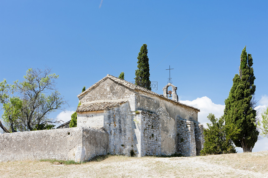 法国普罗旺斯Eygalieres附近圣瓦斯特教堂景点世界外观历史性教会位置建筑建筑学部门旅行图片