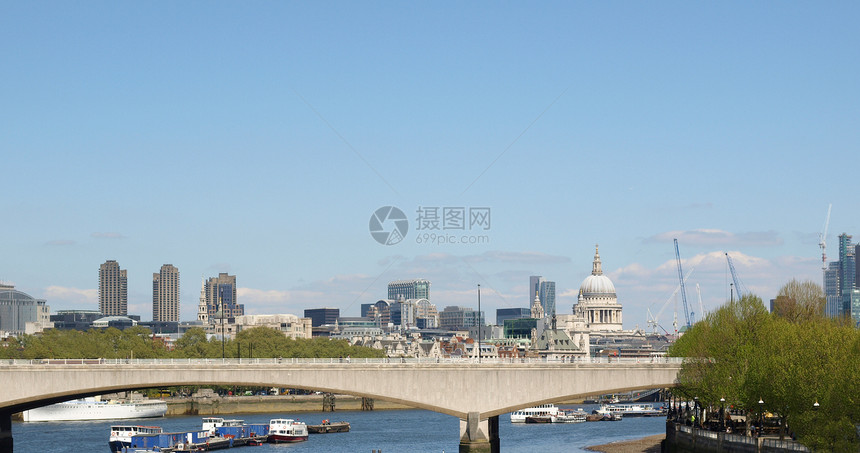 伦敦泰晤士河英语地标建筑学全景王国中心城市图片