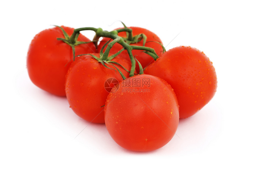 一堆西红柿水果白色食物绿色红色蔬菜宏观美食团体图片